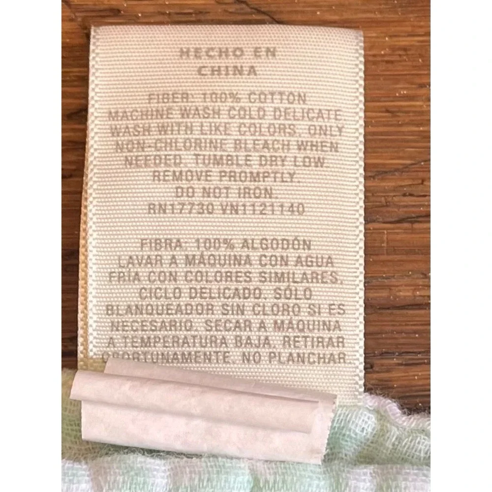 Cloud Island Sea / Mint Green White Gingham Cotton Muslin Baby Swaddle Blanket